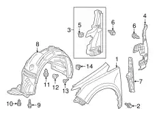 Крыло HONDA 60260TK8A90ZZ