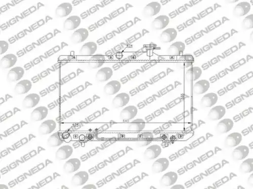 Радиатор системы охлаждения двигателя SIGNEDA RA67023