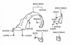 Подкрылок HYUNDAI / KIA 8681222000