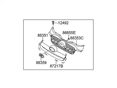 Решетка sdn, хром HYUNDAI ACCENTVERNA, 02.06 - 863601E010