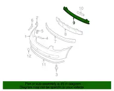 Усилитель бампера HYUNDAI / KIA 865301E050