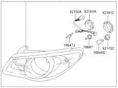 Фара HYUNDAI / KIA 921012H050