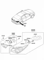 Фонарь задний HYUNDAI / KIA 924013Q000