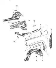 Подкрылок JEEP 55079292AF