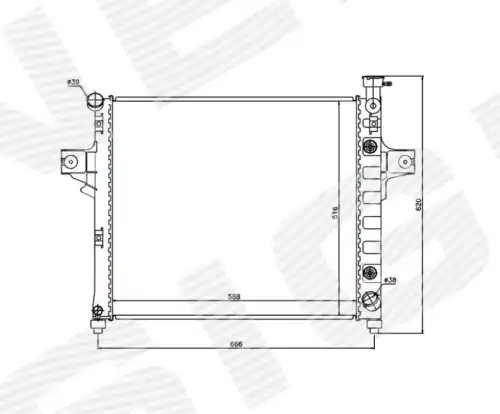 Радиатор системы охлаждения двигателя SIGNEDA RA61023Q