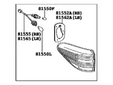 Фонарь задний TOYOTA / LEXUS 815600E090