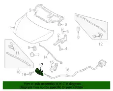 Замок капота MAZDA 2, 06.07 - DF7156620