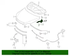 Петля капота ХБ MAZDA 3, 07- BR5G52420A