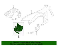 Подкрылок MAZDA F1515614YB