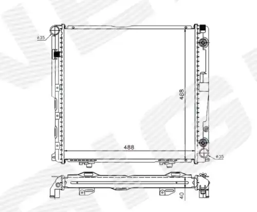 Радиатор системы охлаждения двигателя SIGNEDA RA62763Q