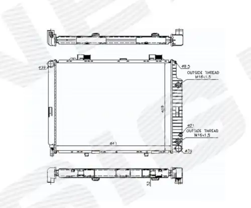 Радиатор системы охлаждения двигателя SIGNEDA RA62691AT