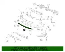 6400A738 СПОЙЛЕР ПЕРЕДНЕГО БАМПЕРА НИЖНИЙ OUTLANDER MITSUBISHI