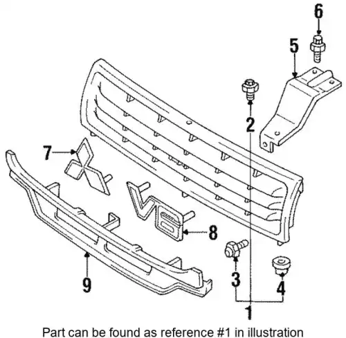 Решетка радиатора MITSUBISHI MB831059