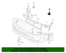КРОНШТЕЙН ПЕРЕДНЕГО БАМПЕРА ЛЕВЫЙ MR259971 MITSUBISHI