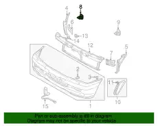 Кронштейн переднего бампера правый MR259972 MITSUBISHI