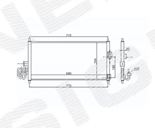 Радиатор кондиционера (конденсатор) SIGNEDA RC94589