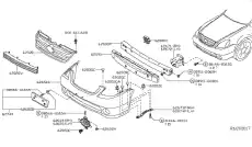 Усилитель бампера NISSAN 620308J000