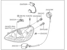 Фара NISSAN 26010ZB525