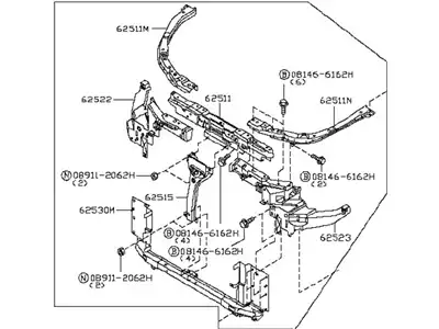 Панель передняя NISSAN MURANO, 03 - 62500CA000
