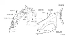 Подкрылок NISSAN 63843CA000