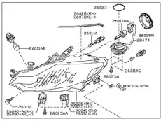 Фара NISSAN 260601AA0A