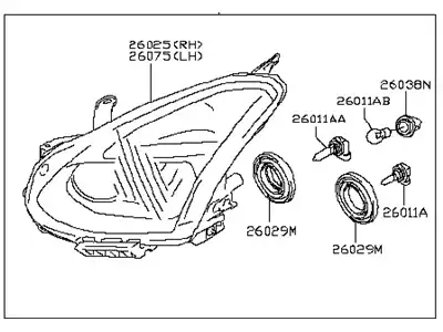 Фара NISSAN 26010JM00A