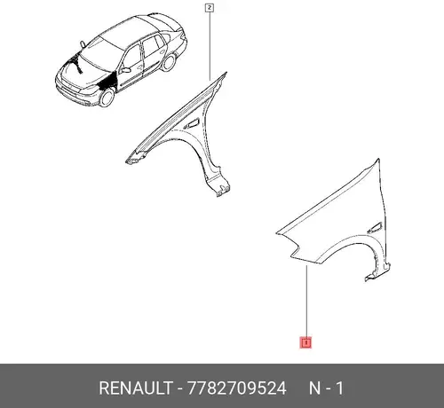 Крыло RENAULT 7782709524