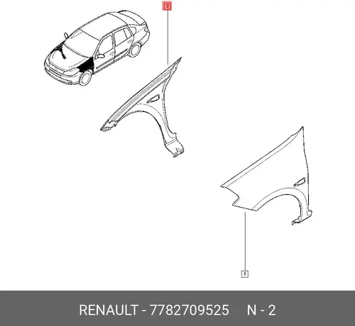 Крыло RENAULT 7782709525