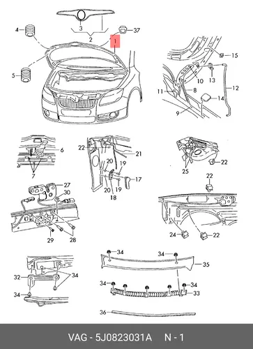 капот 5J0823031A VAG