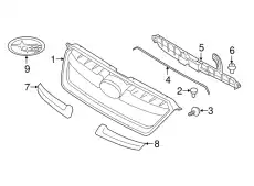 Хром на решетку SUBARU IMPREZA 12 - 91123FJ020