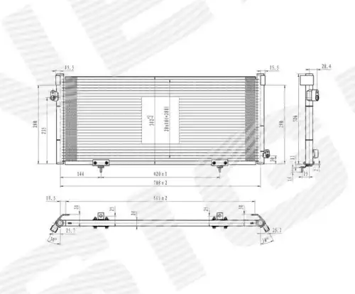 Радиатор кондиционера (конденсатор) SIGNEDA RC94981