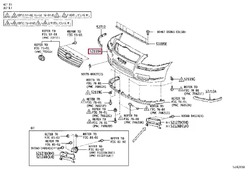 БАМПЕР ПЕРЕДНИЙ 52119-05909 TOYOTA / LEXUS