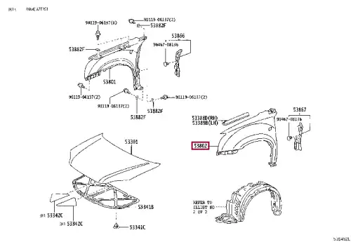 Крыло TOYOTA / LEXUS 5381205040