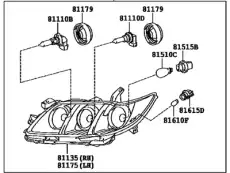 Фара TOYOTA / LEXUS 81150-06520