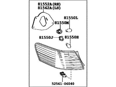 Фонарь задний TOYOTA / LEXUS 81550-06340