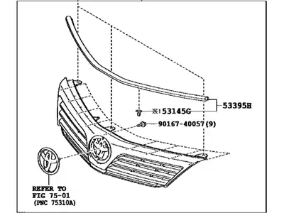 Решетка радиатора TOYOTA / LEXUS 53101-06560
