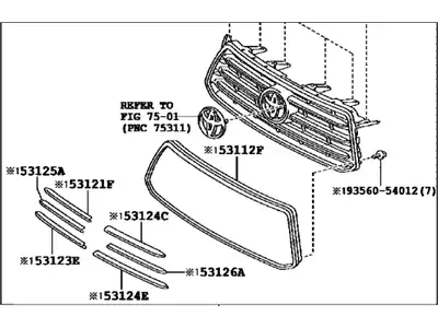 Решетка радиатора TOYOTA / LEXUS 53101-48170