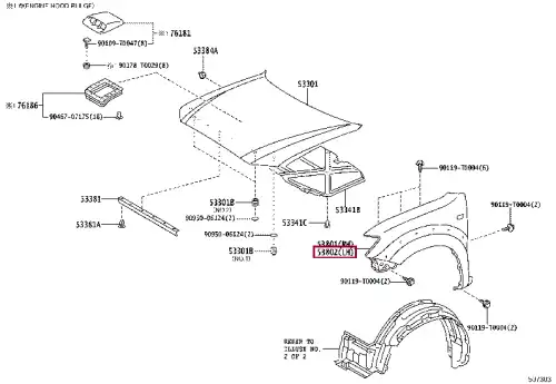 Крыло TOYOTA / LEXUS 53812-0K010