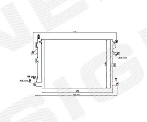 Радиатор кондиционера (конденсатор) SIGNEDA RC940089