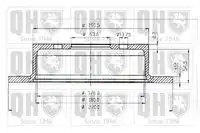 Тормозной диск QUINTON HAZELL BDC4349 полный ,