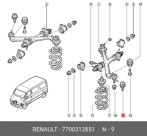 Шаровая опора RENAULT 7700312851
