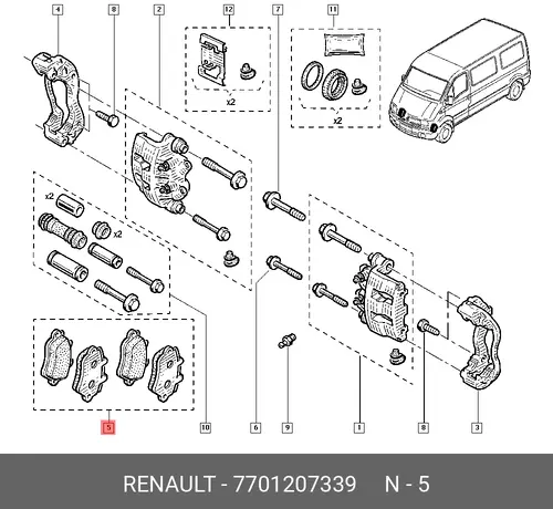 7701207339 КОЛОДКИ RENAULT