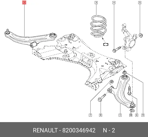 Шаровая опора RENAULT 8200 346 942