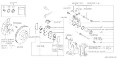 Тормозные колодки дисковые SUBARU 26296-FE080