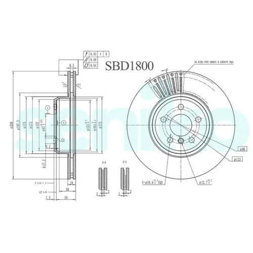 Тормозной диск SENIKO SBD1800