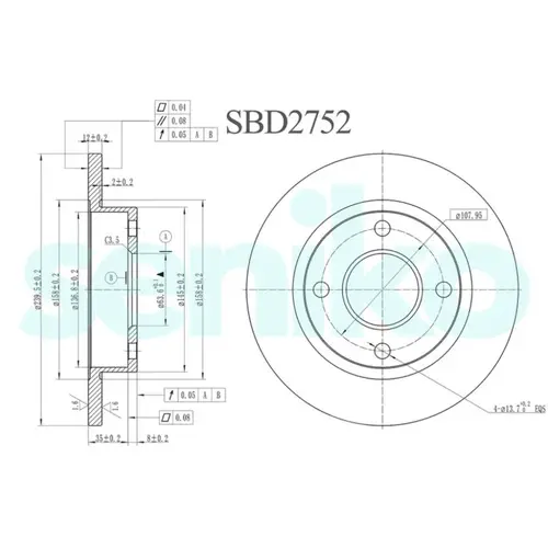 Тормозной диск SENIKO SBD2752