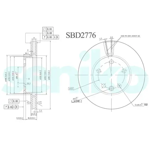 Тормозной диск SENIKO SBD2776