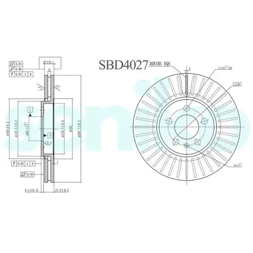 Тормозной диск SENIKO SBD4027