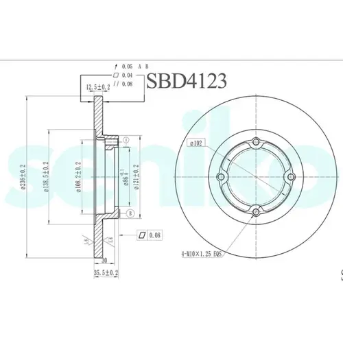 Тормозной диск SENIKO SBD4123