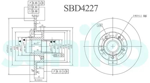 Тормозной диск SENIKO SBD4227